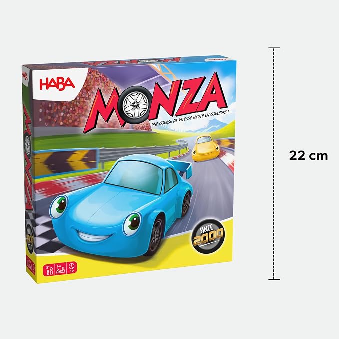 HABA Monza Car Racing Board Game for Kids, Color Matching Strategy Game, Ages 5+