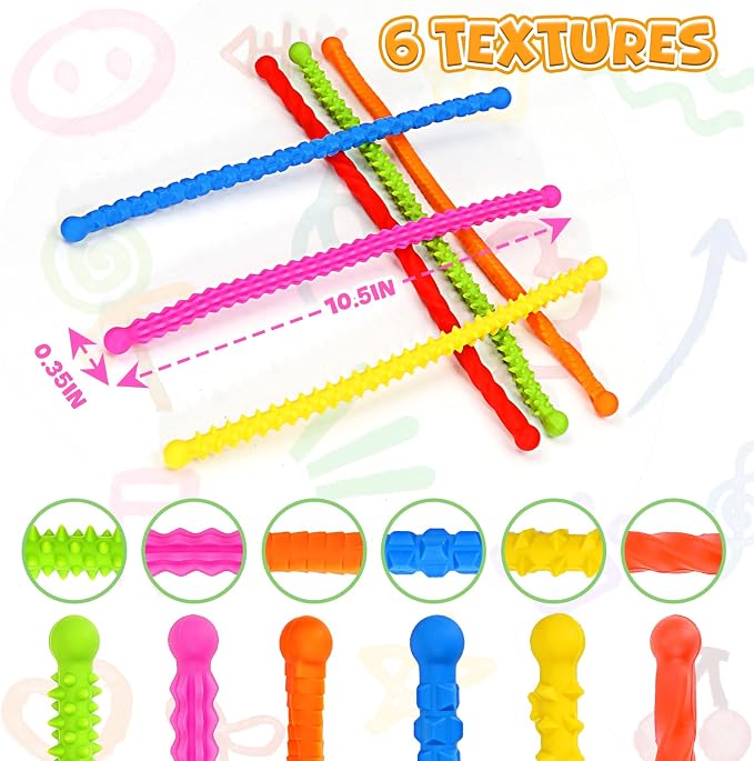 Sensory Fidget Toys for Kids - 6PCS Quiet Fidget Toys for Classroom Calm Down Corner, Christmas & Birthday Gifts for Boys Girls Teen, Gifts for People with Autism ADHD Anxiety Easter Basket Stuffers