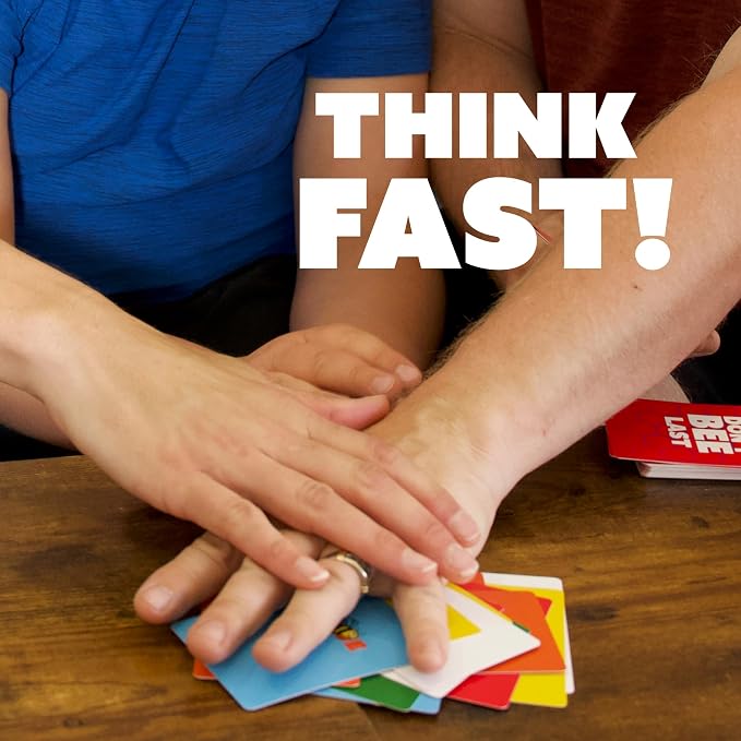 Family Board Games for Kids and Adults - Card Games for Kids 8-12, Families | Don’t Bee Last Party Pack - Card Game for Teens, Kids Ages 7-10 - Family Party Game – Fast-Paced – 2-6 Players