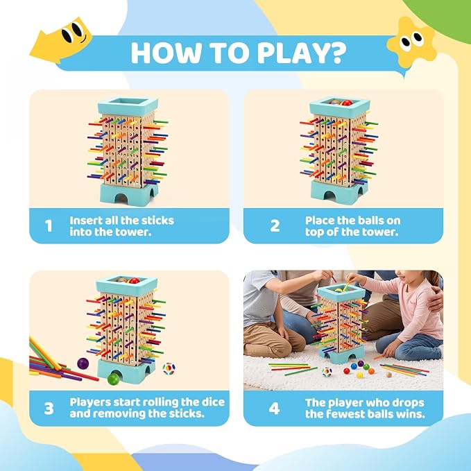 Montessori Board Game for Kids 4-8, Educational Math Family Games | Upgraded Plastic Detachable Design, Multiplayer Family Board Game, Montessori Educational Math Toy, Birthday & Christmas Gift