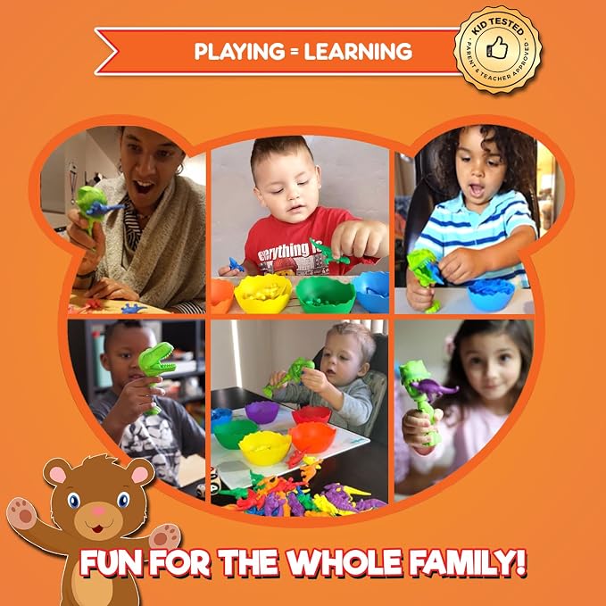 Stomp & Roar Dinosaurs - Sort, Count, Match & Play with 54pc, Dice + eBook