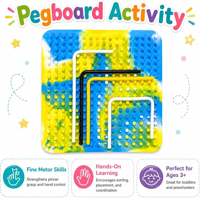 Calm Kids Sensory Kit - Screen-Free Activity Box Ages 3+ | 6-Piece Craft Set, BPA-Free Silicone, Travel-Friendly, Gift-Ready, Boy Girl Preschool Kindergarten
