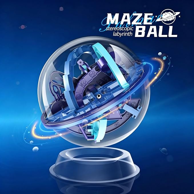 Ball Maze,Interactive Maze Sphere Game with 158 Obstacles | Labyrinth Puzzle Ball Kids Education Toys,Magical Brain Teasers Boys Girls Birthday Gifts Classroom Prize
