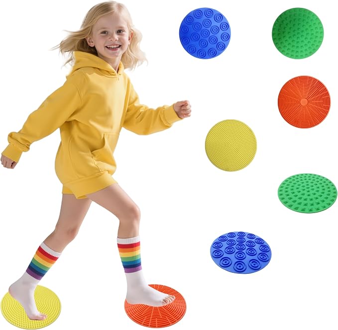 8PCS Sensory Mats, Silicone Tactile Tiles for Autism ADHD | Calming Tactile Input,Versatile Play,Easy to Clean & Travel,Safe & Durable Silicone,Therapist Approved