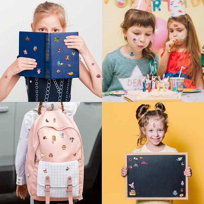 Kalysky Dress Up Sticker Books for Girls Ages 2-4 4-8, Reusable Puffy 3D Sticker Books for Toddlers 2-4 Years, Include Princess Mermaid Fairy and Fashion Girl,Activity Book for Toddlers 1-3