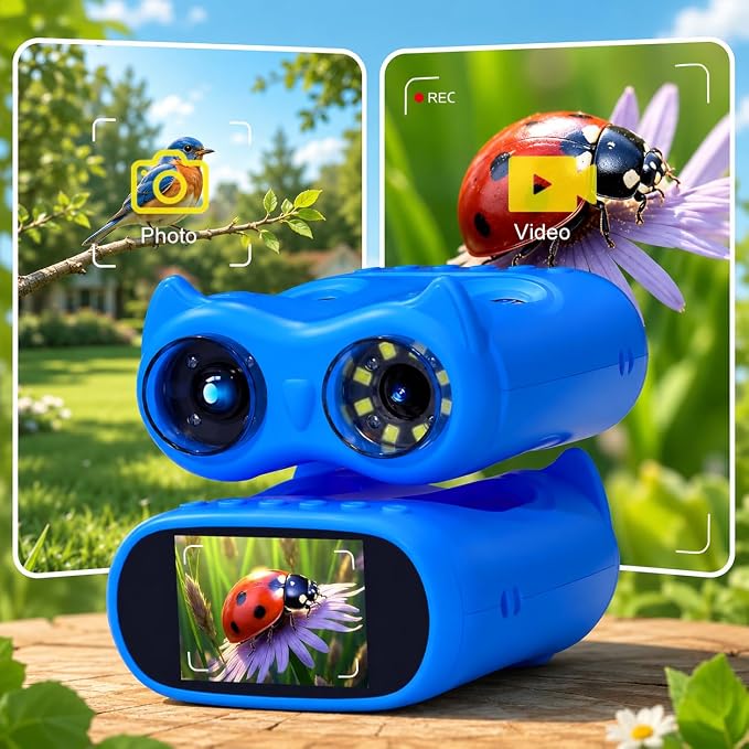 2-in-1 Kids Microscope & Telescope, STEM Science Explorer Toy Gift Age 5-10 | From Close-up Details to 10X Distant, Photo Video Capture, Ideal Educational Birthday Kits for Boys Girls Outdoor Nature Game