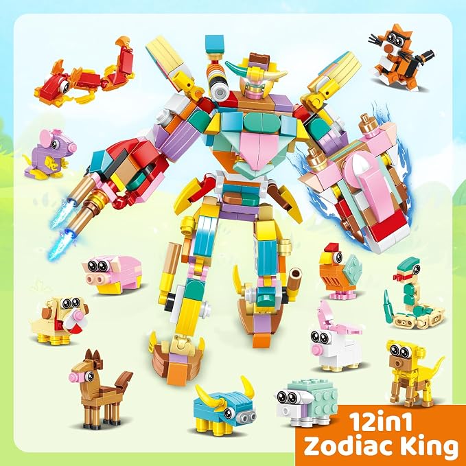 Mini Building Blocks Set Party Favors for Kids 4-8, 36PCS | Small Animal Building Kit, Treasure Box Prizes, Pinata Stuffers for Kids, Prize Kids Classroom, Goodie Bag Stuffers