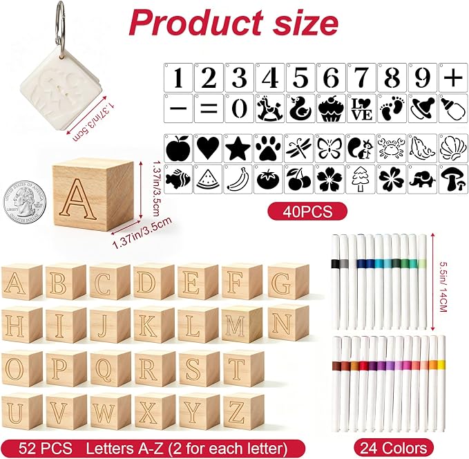 117Pcs Baby Blocks for Baby Shower, Gender Reveal & 1st Birthday | Fun Party Activity for Signatures & Doodles | Creates Personalized Nursery Decor | Ideal Keepsake for Parents & Growing Baby