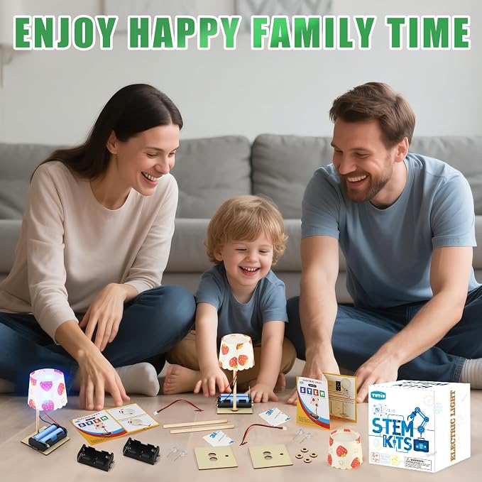 STEM Kits for Kids Age 6-8 8-10, 6 Bulk Science Lamp Crafts Kits 8-12 | Electric Circuit Science Experiments for Classroom STEM Toys Building Activities, Gifts for 6 7 9 10 13 Year Old Boys Girls