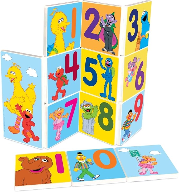 CreateOn “Sesame Street” Toy, Magnetic Kids’ Building Toys from “Sesame Street” Books, School Bus Magnet Tiles, Educational Toys for Ages 3+, 15 Pieces