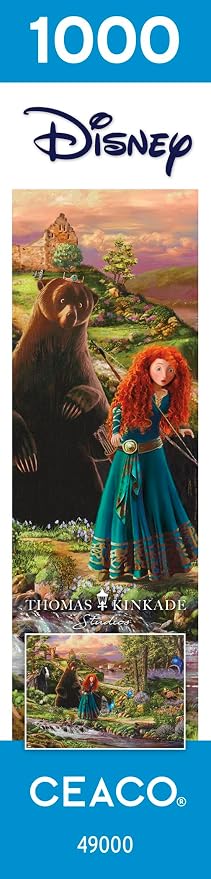 Ceaco - Thomas Kinkade Disney - Brave - 1000 Piece Jigsaw Puzzle for Adults | Thomas Kinkade Disney Art, Made in USA, Recycled Board, Finished Size 26.6 x 19 in, Includes Poster, Frameable Art, Giftable