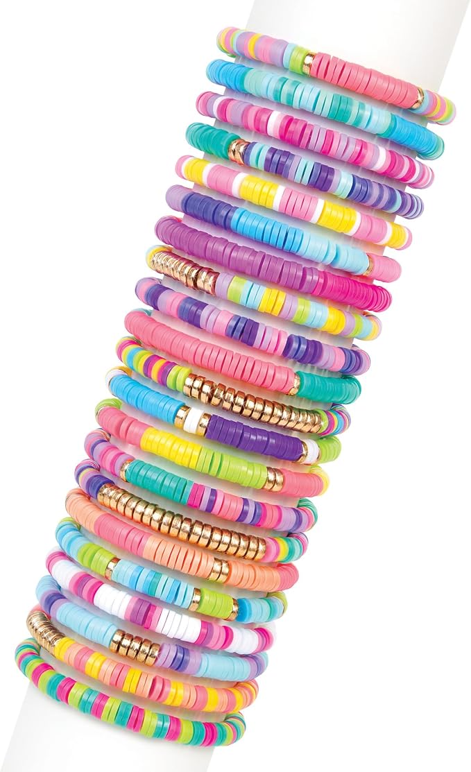 Make It Real: Swift Clicks - Heishi Bracelet Maker - 2047pc, DIY Jewelry Craft Kit, Design & Make 23 Bead Bracelets, Rotate-Click-Wear, Girls Kids 8+