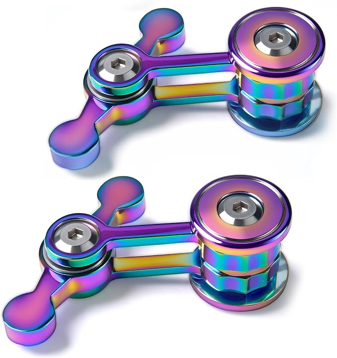 Fidget Spinner for Adults, Metal Silent Figette Office Desk Toy Quiet Cool Gadgets Gifts for Teen Boys Kid Anxiety Stress Relief Calm Down Sensory Autism Autistic ADHD Airplane Travel (2pc Color)