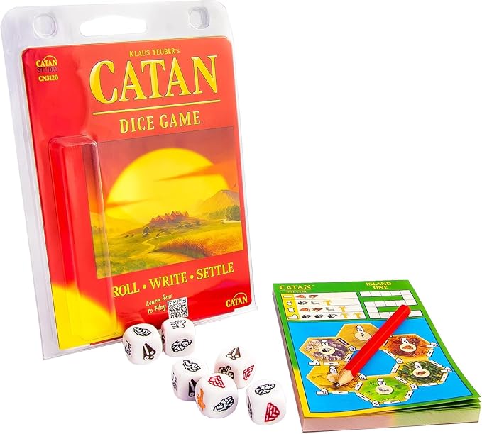 CATAN Dice Game - Portable Fun for On-the-Go Adventures! Strategy Game, Family Game for Kids and Adults, Ages 7+, 1-4 Players, 15-30 Minute Playtime, Made by CATAN Studio | Portable Fun for On-the-Go Adventures, Strategy Game, Family Game for Kids and ...
