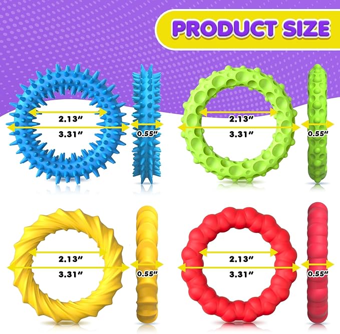 Sensory Toys Fidget Classroom Prizes for Kids 8 Pack Stretchy Bracelets | Sensory Stretchy Bracelet Fidgets for Autism, Treasure Prizes Quiet Classroom and Travel Toys for Toddlers Boys and Girls