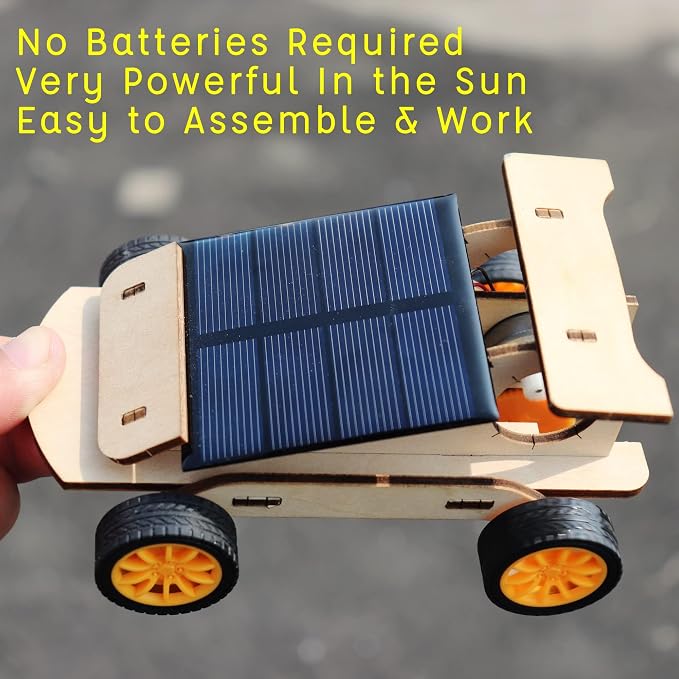 DIY RC Car Kit, Build Your Own Solar Car - Stem Projects for Kids Ages 8-12, Science Experiments for Kids 9-12, STEM Toys for 8 9 10 11 12 Year Old Boys Gifts (Pack of 3)