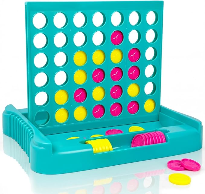 Pup Go 4 in a Row Connect Game, Classic Family Board Game for Kids & Adults | Foldable Holiday Travel Essential, Perfect Educational Toy for Boys Girls Age 3-12, Portable 2-Player Strategy Games (Green)