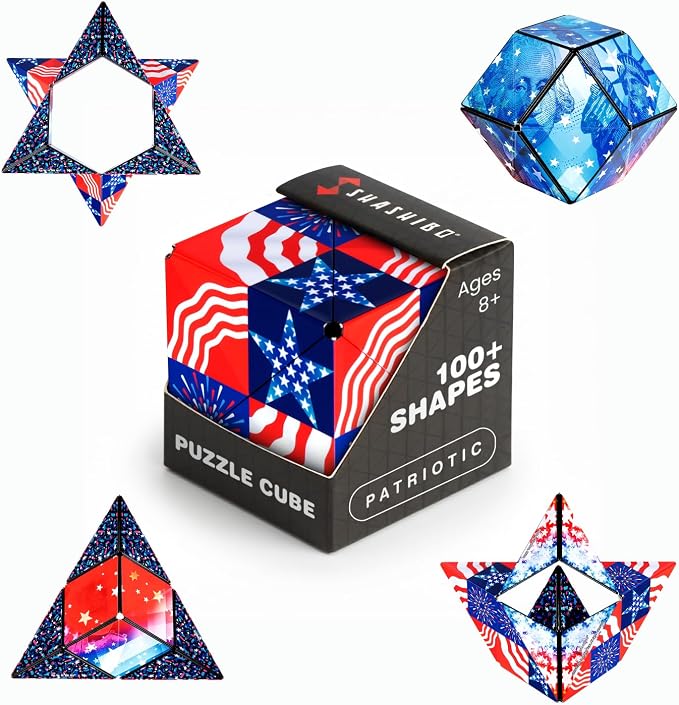 Shashibo DODECA Magnetic Puzzle Cube, Stress Relief Fidget Toy | 100+ Possible Shapes, Sensory Fidget Toy For Adults & Kids, Fun Shape Shifting Puzzle Box For All Ages