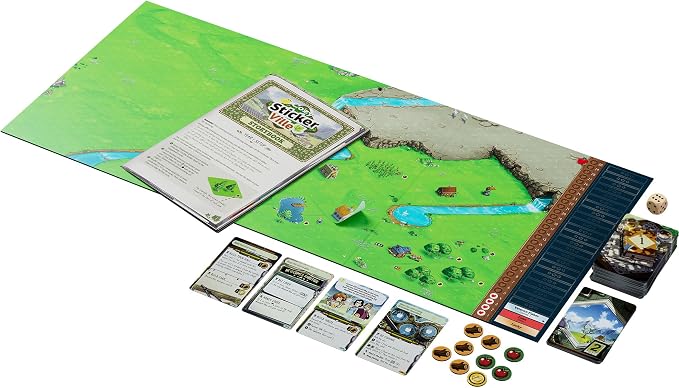 Asmodee Cozy Stickerville Board Game | Narrative Strategy Game of Village Building & Storytelling, Family Fun for Kids & Adults, Ages 8+, 1-6 Players, 30 Mins