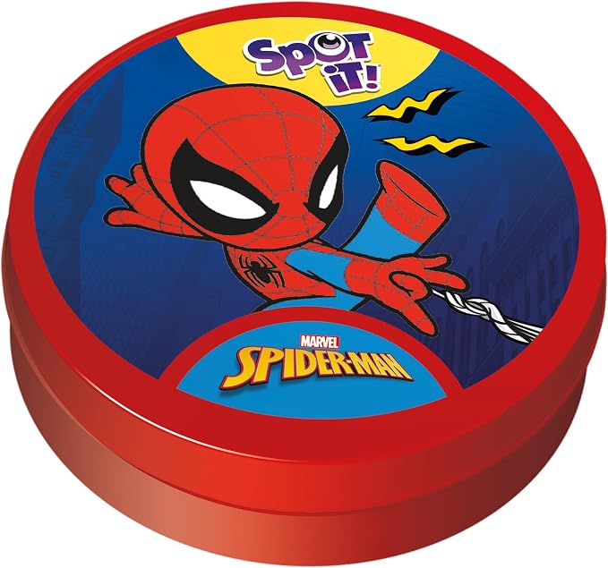 Zygomatic Spot It! Spiderman Card Game (Eco-Blister) | Fast-Paced Matching Featuring 5 Mini-Games, Travel-Friendly Family Fun for Kids & Adults, Ages 6+, 2-8 Players, 10 Mins