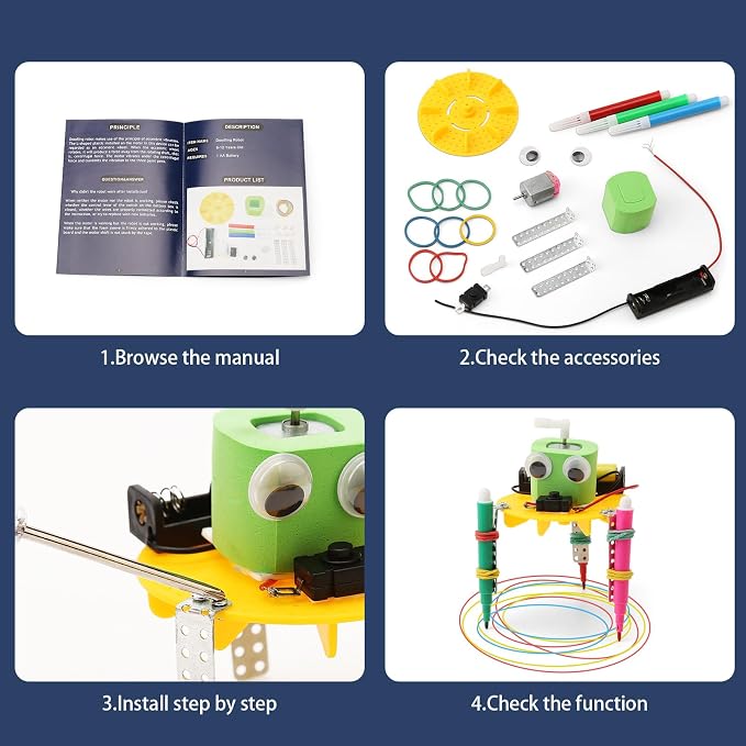 STEM Robotics Science Kits for Kids Ages 8-12 8-10, STEM Toys for Boys 8-13 | Build A Engineering Robot Building Toys Science Experiments Projects, Crafts for 8 9 10 11 Year Old Boys Birthday Gifts
