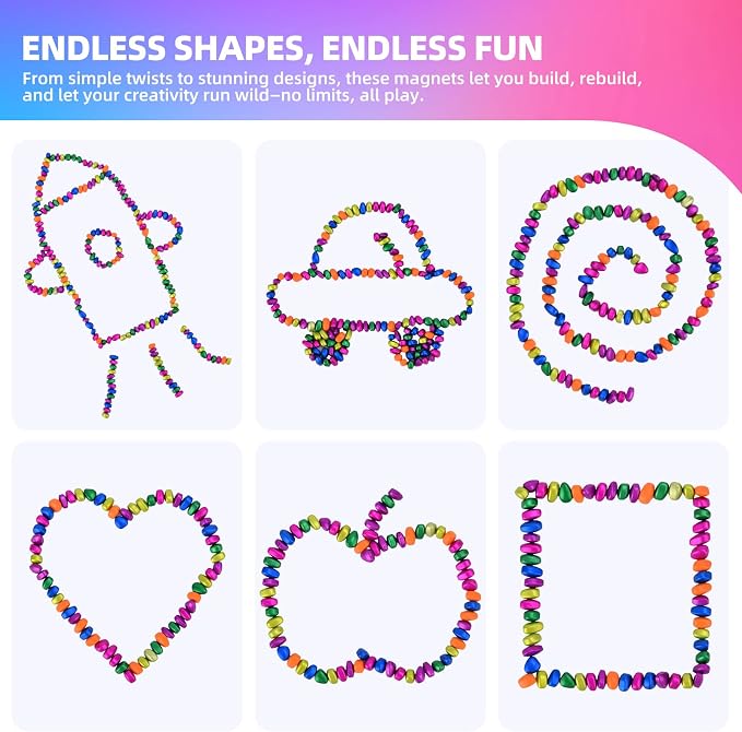 550pcs Fidget Toys Adults,Stress Relief Sensory Toys for Autism ADHD Anxiety,Smooth Ferrite Stones Desk Fidgets Toys,Fidget Toys Gifts(6colors)