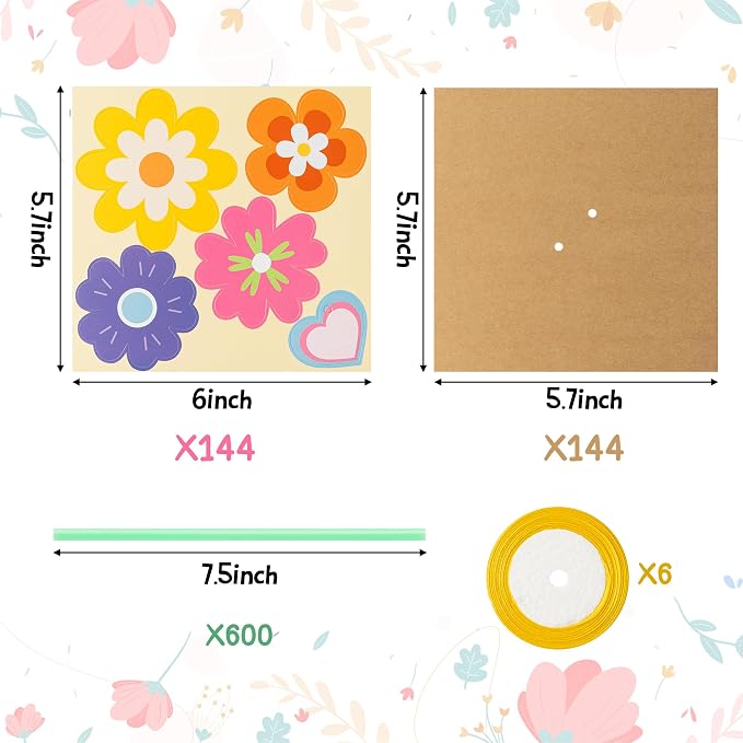 BeYumi Flower Bouquet Craft Kit - 72Pcs Mother's Day Flower Bouquet Craft for Kids Make Your Own Bunch of Flowers Teacher Appreciation Week DIY Thankful Gift Set School Classroom Home Fun Activities
