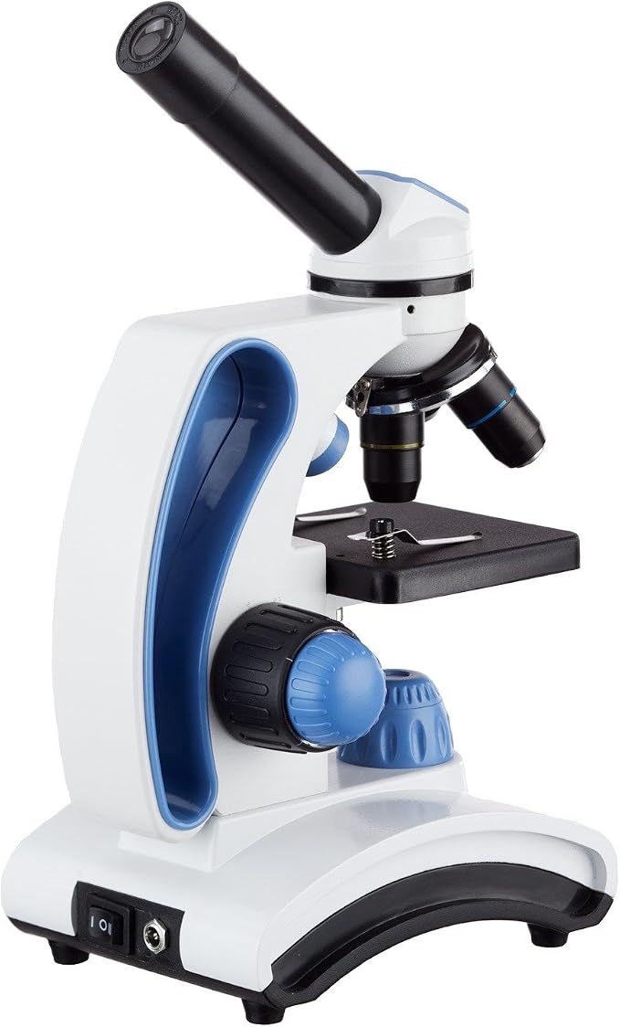 AmScope M162C-2L-PB10 1000X Dual Light Glass Lens Metal Frame Microscope | 40X-1000X Magnification Range