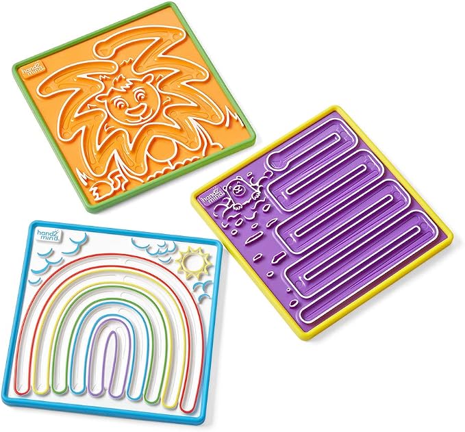 hand2mind Mindful Maze Boards, Tactile Sensory Toys for Toddlers, Calm Down Corner Supplies, Mindfulness for Kids, Occupational Therapy Toys, Quiet Fidgets for Classroom, Sensory Activity Board