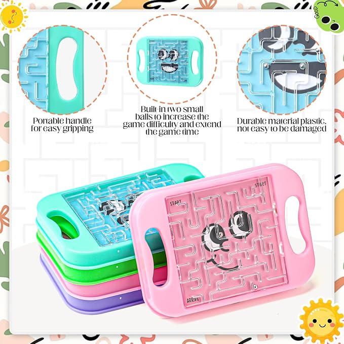 JellyArch 36 Pcs Mini Maze Puzzle Bulk for Kids Maze Cubes, Emotion | Small Educational Handheld Puzzle Brain Teaser Back to School Classroom Exchange Gifts for Students Adults