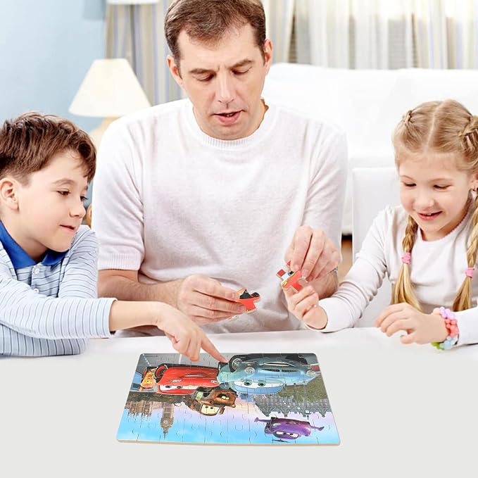 Puzzles for Kids Ages 4-8 60 Pieces Jigsaw Puzzles for Boys and Girls | Educational Learning Puzzles in Metal Box