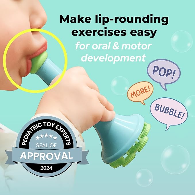 Innobaby Spike Bubble Blower w/Mess Free Botanical Bubbles & Tray - Aqua