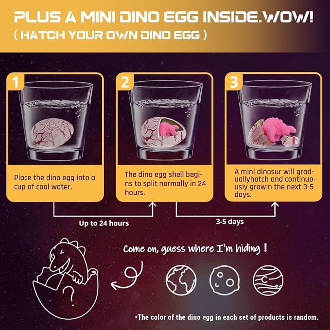 PIBEX Gemstone Dig Kit, Dig up 15 Rocks & Minerals from Earth Moon Mars, Solar System Planets Geology Science Set, Space Rock Mining Toys for Kids, STEM Gift for Boys & Girls Age 6-8-12