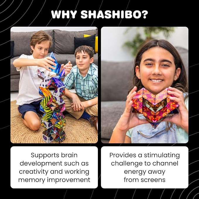 Shashibo DODECA Magnetic Puzzle Cube, Stress Relief Fidget Toy | 100+ Possible Shapes, Sensory Fidget Toy For Adults & Kids, Fun Shape Shifting Puzzle Box For All Ages