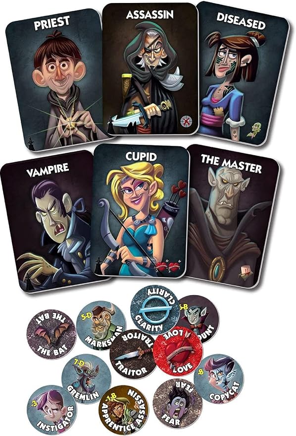 One Night Ultimate Vampire by Bezier Games | Ages 8+ | 3-10 Players | Scary Fun Party Game for Kids & Families | Fast-Paced Gameplay | Engaging Social Deduction | Hidden Roles & Bluffing