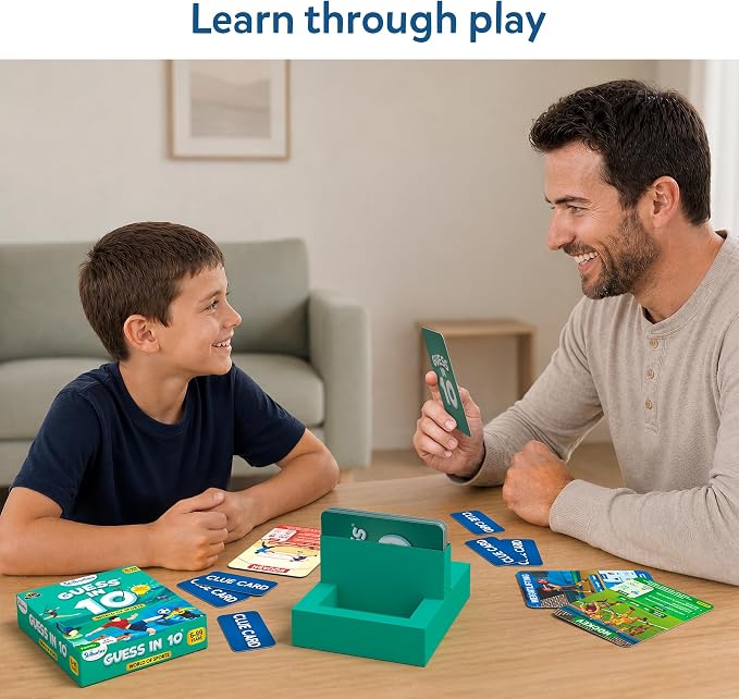 Skillmatics Guess in 10 Trivia Card Game – Sports, Gift for Boys & Girls | Educational Trivia Cards, Family Game Night, Travel Toy, Board Game, Screen-Free Fun, Kids Ages 6, 7, 8, 9 and Up