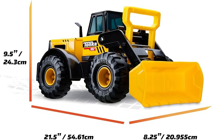 Tonka Steel Classics Front Loader - Made with Steel & Sturdy Plastic, Yellow Toy Construction Truck, Boys and Girls, Kids, Toddlers, Ages 3+