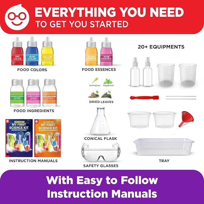 Doctor Jupiter My First Science Experiments Kit for Kids Ages 4+ | Birthday Gift Ideas for Boys & Girls 4, 5, 6, 7, 8 Year Olds, Science Kits for Kids Ages 5-7, STEM Educational Toys