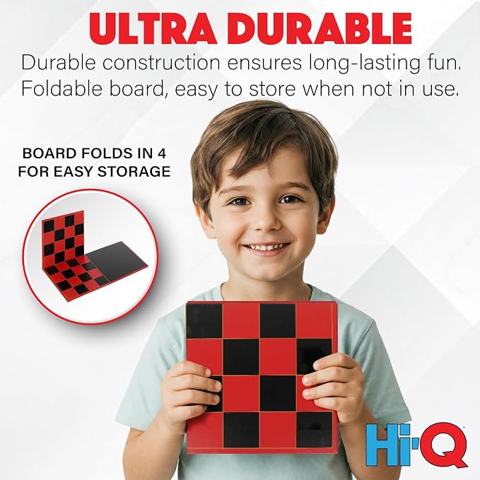 HI-Q Classic Chess Board Game – Educational Strategy Set for Kids, Adults & Beginners – Standard Style Pieces with Folding Board – Family Game Night