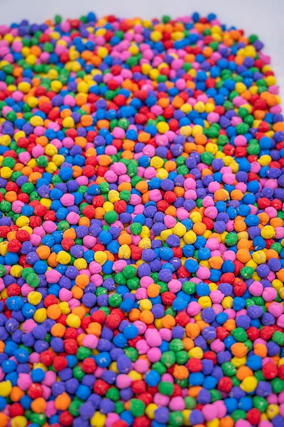 Colored Chickpeas for Sensory Play and Sensory Bins - Many Different Seasonal Colors (4 Cups, Rainbow)