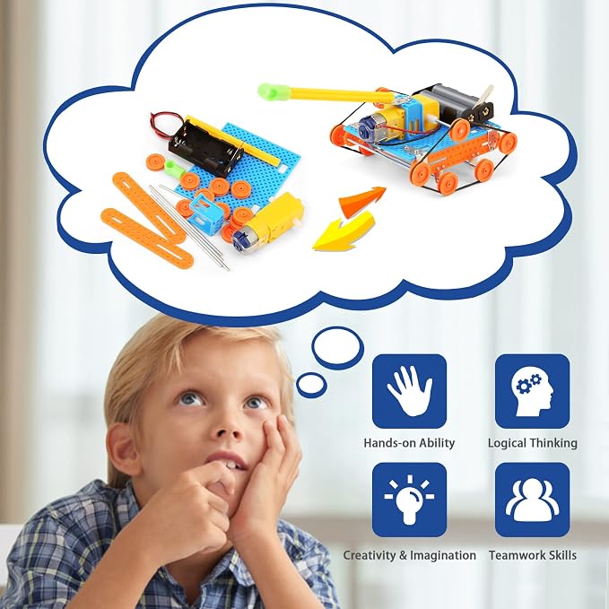 STEM Kits for Kids Science Experiment, Toy Crafts for Boys Birthday Gifts | Science Kits for Kids, STEM Toys, Robot Building Kits for Kids Engineering Projects, Electronic Robotics Activities