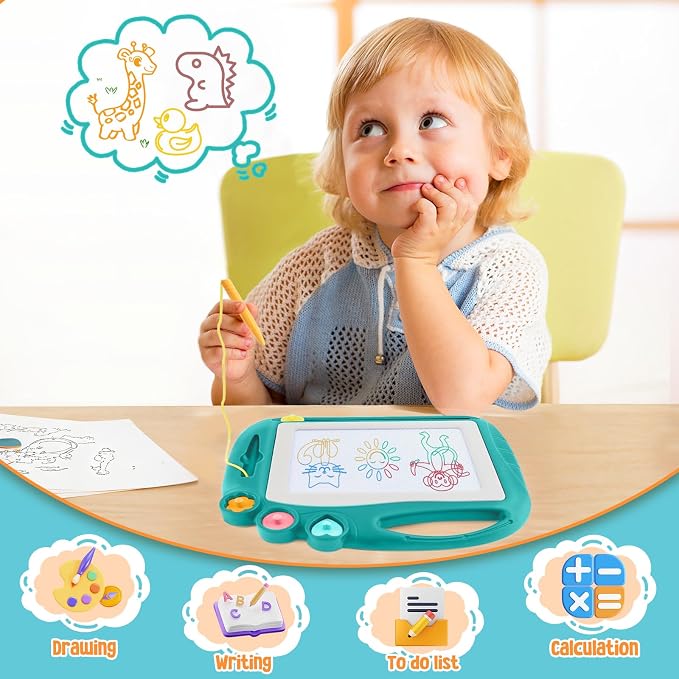 Magnetic Drawing Board, Toddler Toys for Age 3 Boys Girls, Toddler Drawing Board, Birthday Easter Christmas Halloween Kids Toy Gifts for Boys and Girls
