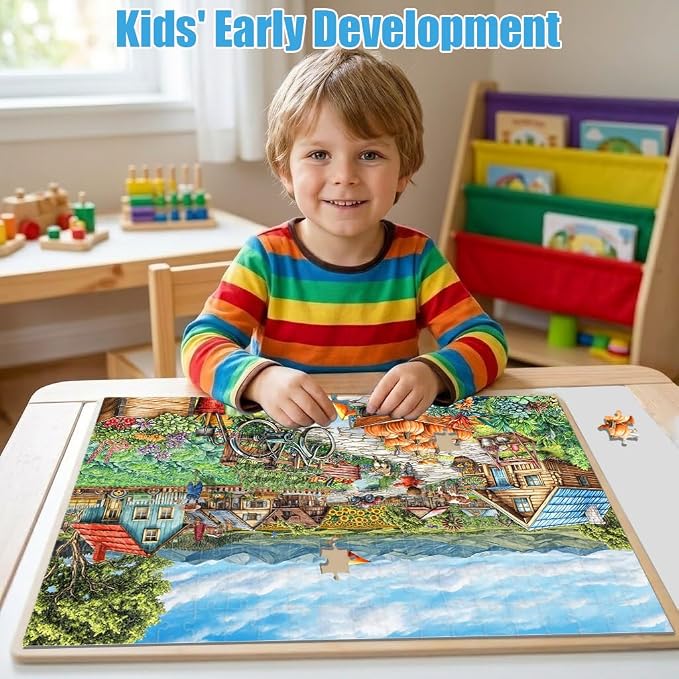 200 Pieces Jigsaw Puzzles for Kids and Adults-Rural Farm Series | Puzzles for Kids Ages 6-8 8-10 Year Old, Learning Educational Toys for Boys and Girls Ages Puzzle for Kids Teens Seniors