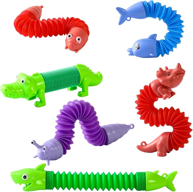 Animal pop Tubes Fidget Toys, Sensory Toys for Toddlers 3-4 | stocking stuffers for kids toddler , toys for autistic kids 5-7,easter egg fillers,easter egg stuffers