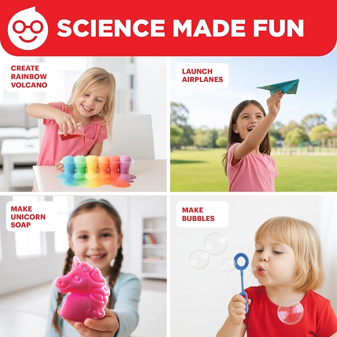 Doctor Jupiter Girls' First Amazing Science Experiments Kit for Ages 4+ | Birthday Gift Ideas for Girls 4, 5, 6, 7, 8 Year Olds, Science Kits for Kids Ages 5-7, STEM Educational Toys