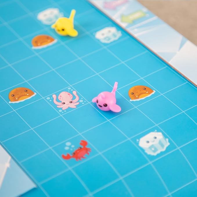 Peaceable Kingdom Narwhal Waterfall Cooperative Game – Fun Games for Kids Ages 6 and Up - Fast-Paced Kid Board Games – Includes Moving Gameboard for Extra Excitement