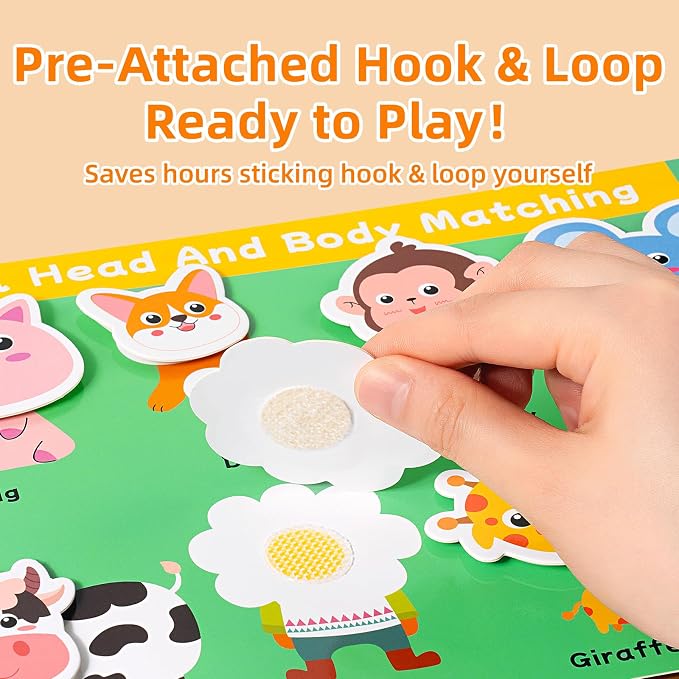 Busy Book for Toddlers 3-5, Montessori Preschool Learning Activities | Toddler Quiet Reusable Sticker Activity Book, Autism Sensory Travel Toys, Educational Gift for Boys Girls Kids ( 26 Pages )