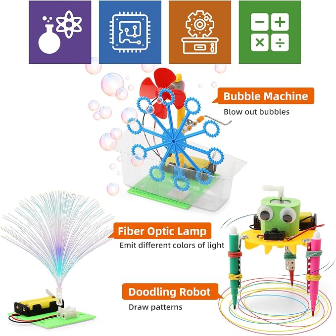 STEM Robotics Science Kits for Kids Ages 8-12 8-10, STEM Toys for Boys 8-13 | Build A Engineering Robot Building Toys Science Experiments Projects, Crafts for 8 9 10 11 Year Old Boys Birthday Gifts