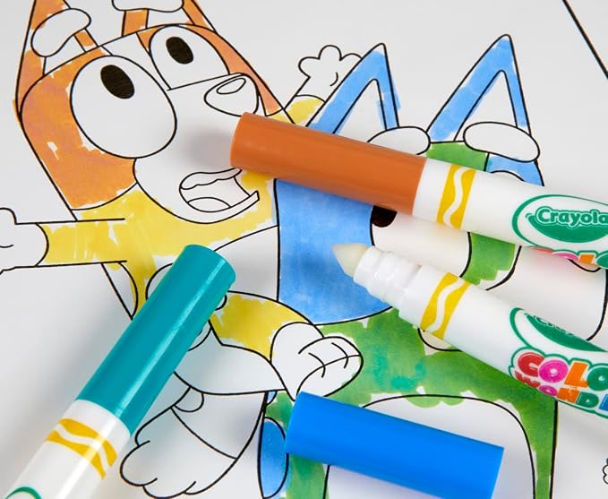Crayola Bluey Color Wonder Coloring Set, 18 Mess Free Toddler Coloring Pages & 5 Markers, Bluey Activity Set for Kids, Gift for Toddlers, Ages 3+