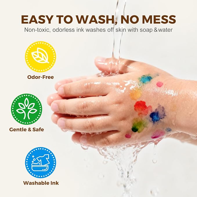 Jar Melo Washable Dot Markers for Toddlers, 12 Colors, Large 60ML | Dot Paints with 120+ Printed Coloring PDF & 20 Activity Papers, Non-Toxic Bingo Markers for Kids Arts and Crafts Gifts
